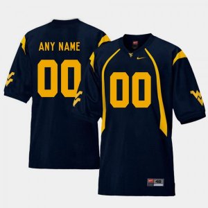 Men's West Virginia Mountaineers NCAA #00 Custom Navy Authentic Nike Replica Stitched College Football Jersey MK15L70GH